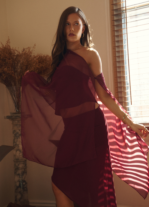 Celeste Sheer Poncho