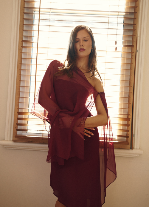 Celeste Sheer Poncho